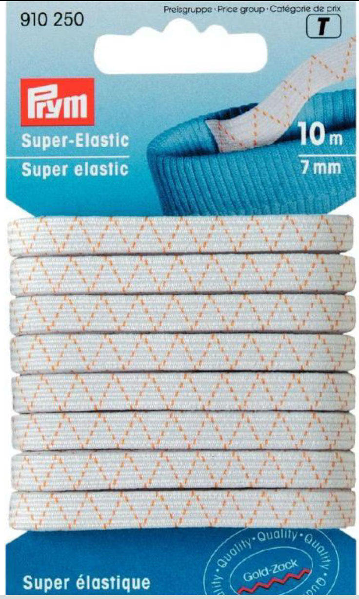 Gummiband Super-Elastic 7mm weiss10m