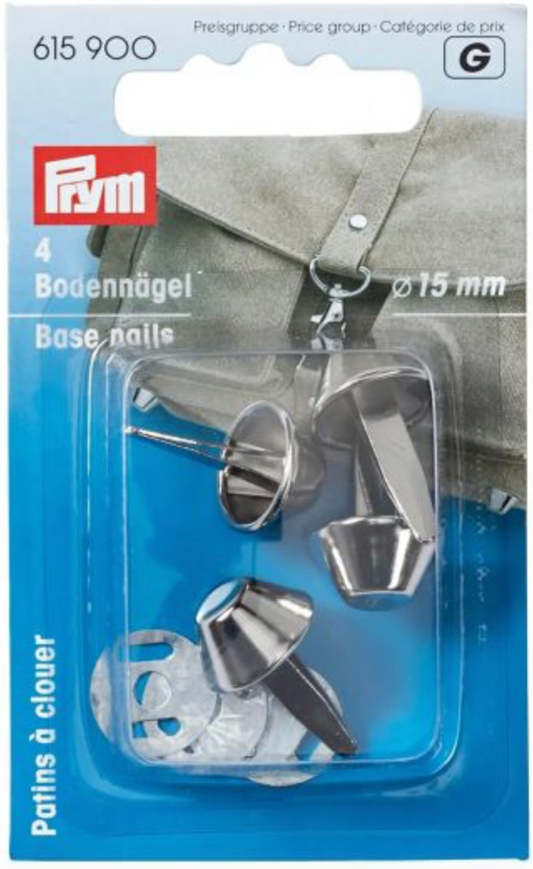 PRYM Bodennägel Ø 15 mm - Pack à 4 Stk. (silber) 615900