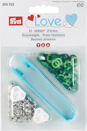 PRYM Love - Druckknöpfe Jersey "Colour" - Ø 8 mm - 21 Stk.