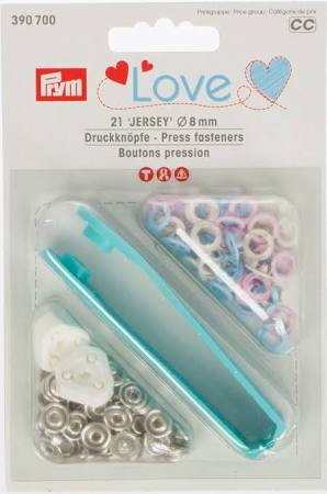 PRYM Love - Druckknöpfe Jersey "Colour" - Ø 8 mm - 21 Stk.